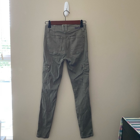 Women’s Level 99 Army Green Brooklyn Skinny Zipper Cargo Pants Size 24 - Picture 4 of 6